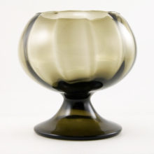 Lovely blown domed foot goblet hand blown in Italy, circa 1950s.