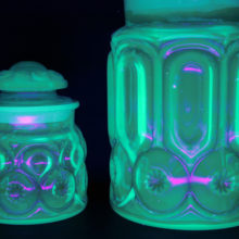 It lights up neon green but is not considered Vaseline glass.