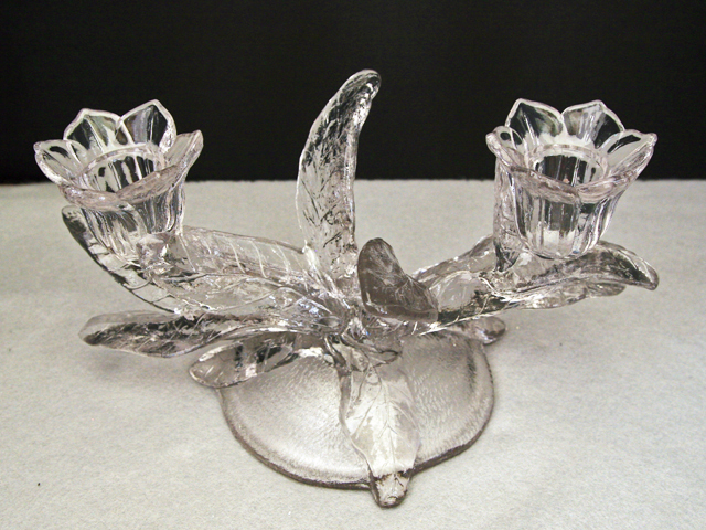 Cambridge Glass 1933 Everglade Candle Holder.