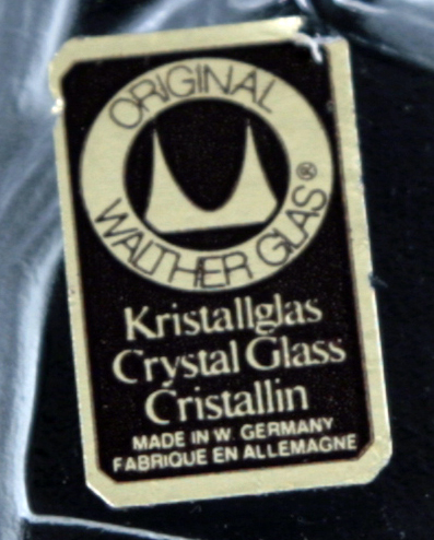 Has the original Walther Glass label.