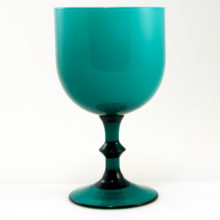 Mid-century modernist blown glass wine stem.