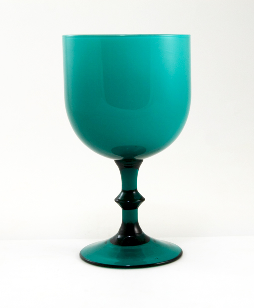 Mid-century modernist blown glass wine stem.