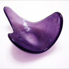 Rare Blenko Art Glass #537 Freeform Dish in Grape.