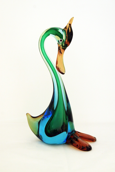 Fabulous Italian Sommerso Art Glass Bird - Retro Art Glass