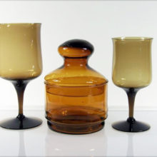 Circa late 1950s- early 1970s. This lovely set was made during the "Swedish Modern" craze of the mid-century.