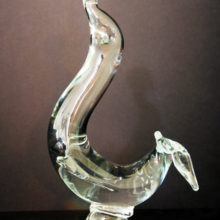 Hand blown art glass, very large performing seal.