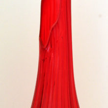 Tall swung architectural glass floor vase by Smith Glass.