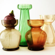 Hand-blown glass with heat finished rim.
