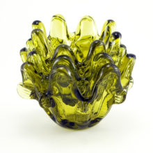 Beautiful and useful hand-made Italian glass stacking bowls from the 1960's/1970's.