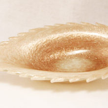 Stunning vintage cased Italian Glass with metallic leaf avventurine.