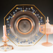 Hand-made molded glass from one of America's best known elegant Depression glass makers, Jeannette Glass.