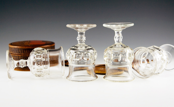 Circa 1920 - 1970. These goblets appear to be from the 1940s or before.