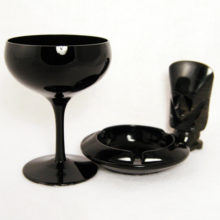 Glass Saucer Champagne Set