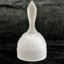 Vintage L.E. Smith Moon & Star satin glass bell.