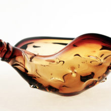 Beautiful pinched, pulled and twisted glass art from 1950's Italy.