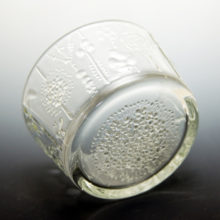 Beautiful molded Finish crystal botanical relief bowl.