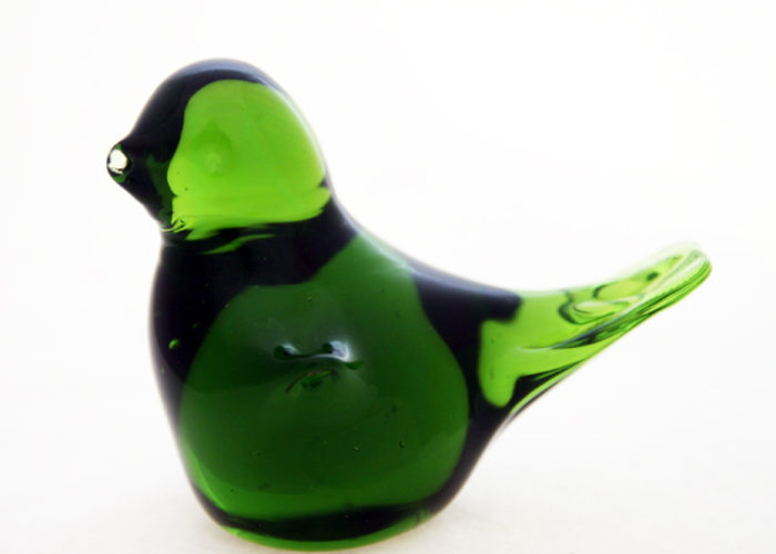 art glass bird figurine