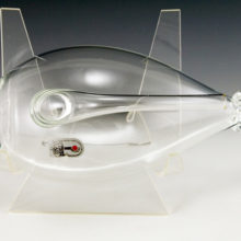 Mid 20th Century blown glass barometer.