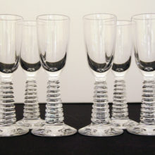 Art Deco era crystal stemware for apertifs or fancy shots.