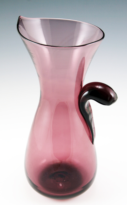 Hard to find jug in plum amethyst with rare handle.