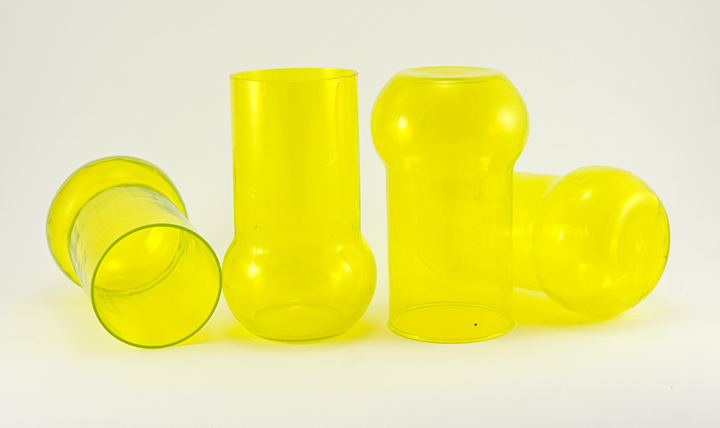 They hold 14 ounces with 1" lip service.