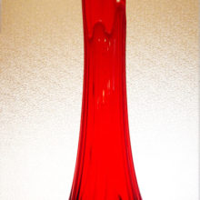 Giant Ruby Red Floor Vase