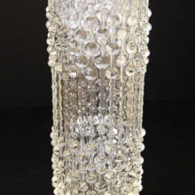 Big and Beautiful thick colorless glass cylinder vase from Sklo Union glassworks.