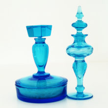 Tiffin antique crystal perfume bottle circa 1910's-1930's, part no. 5768. Made by hand.