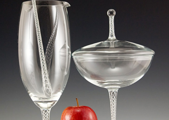 Hand Blown Crystal Bar Accessories Air Twist Decor