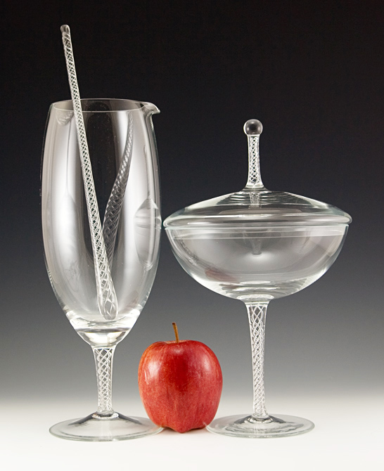 Hand Blown Crystal Bar Accessories Air Twist Decor