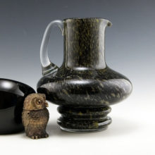 Crepuscolo is an Italian glass decor technique using steel or copper wool. 'Crepuscolo' means 'dusk' or 'twilight' in Italian.