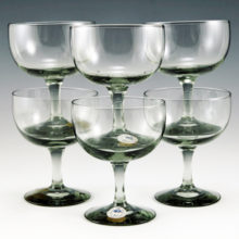 Hand blown Danish Modern crystal cocktail set in like-new condition with box.