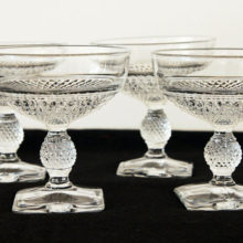 Quality Cambridge Glass Mount Vernon stemware set of four. Circa 1930's