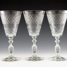 Top of the line fine cut crystal goblets.