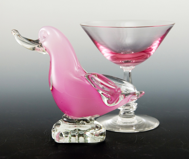 Possibly by Seguso in the 1950's -1970's. Seguso was well-known for pink opaline glass. Pino Signoretto and Arnaldo Zanella (Italian Masters) create glass art today much like this with the Vetreria Artistica OBALL label.