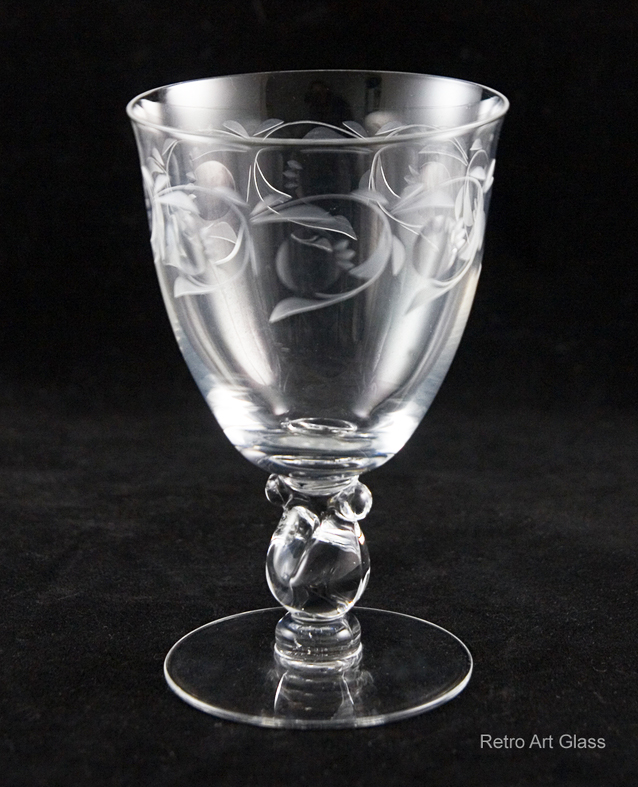 Heisey Lariat Moonglow Crystal Water Goblets