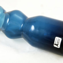 Space Age Vase in deep, vivid cobalt blue glass with a hint of smoke by Aseda, Sweden.