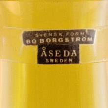Original labels were preserved beneath tape. From Aseda's Svensk Form line, designed in the 1960's.