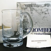 Swedish Crystal Beer Mug Marquis of Queensberry Signed Hand-Blown