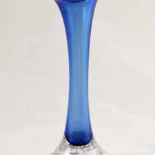 This beautiful "Bone" vase is often attributed to Per Lutken of Holmegaard because he designed the first vase in this style in 1952.