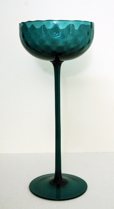 Awesome retro teal blue green art glass from 1950s Italy.
