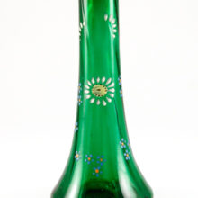 Petite Victorian whimsy vase was exported from England during a time when the Crown was taxing crystal. Until the mid 1800's England taxed leaded glass by weight.
