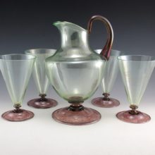 Exquisite antique Venetian mouth blown glass by a master of the craft. Estimated circa; early 1900's.