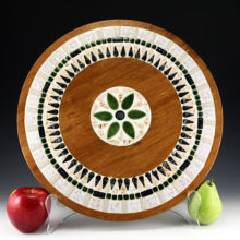 Beautiful huge 15½" round retro vintage centerpiece trivet made in the 1970s or earlier.