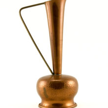 Stylish mid-20th century modern American made copper urn bud vase