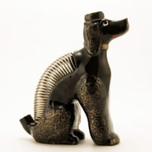 Retro authentic 1950's poodle desk accessory.