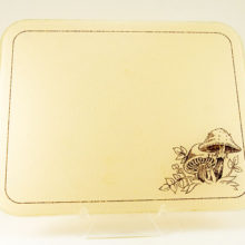 Retro kitchen mushroom decor cutting board from the 1970's.