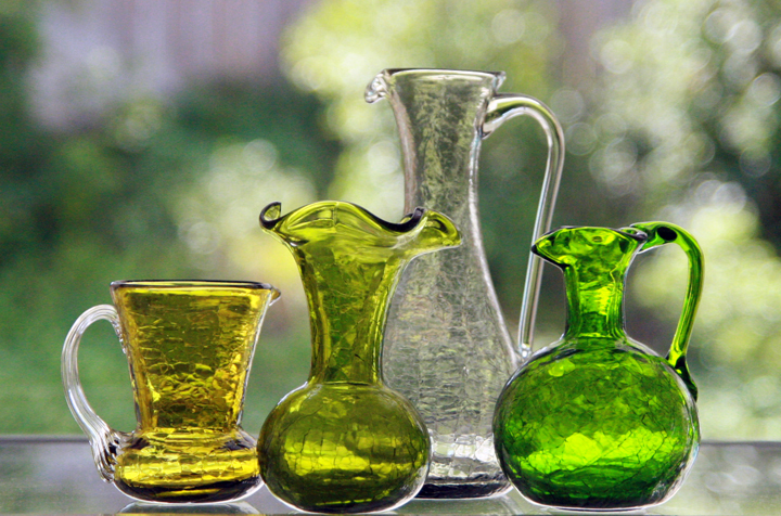 Nice sized, meant to use at the table, but also makes a stunning vase.