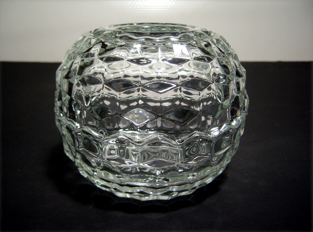 Lancaster Colony Whitehall Cubist pattern candle glimmerlight 2-piece candleholder