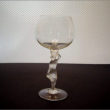 Bacchante Draped Lady Wine Stem made by Bayel.